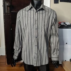 Poggianti 1958 woven striped Italian dress shirt